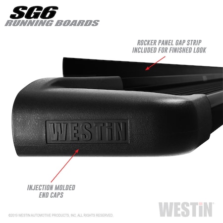 Westin Automotive 68.4 INCHES BLACK SG6 RUNNING BOARDS(BRKT SOLD SEP) 27-64715